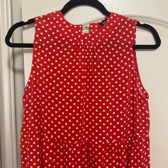 NWT Red Polka dots Midi Dress - Picture 2 of 4